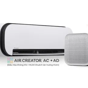 AIR CREATOR - Bộ đôi Điều Hòa 1HP và Máy lọc không khí khuếch tán hương thơm (Trắng)