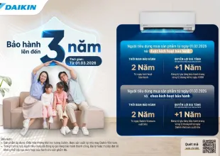 Bảo hành đến 3 năm, An tâm dài lâu
