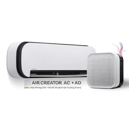 AIR CREATOR - Bộ đôi Điều Hòa 1HP và Máy lọc không khí khuếch tán hương thơm (Trắng)
